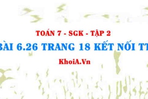 Bài 6.26 trang 18 Toán 7 Kết nối tri thức Tập 2